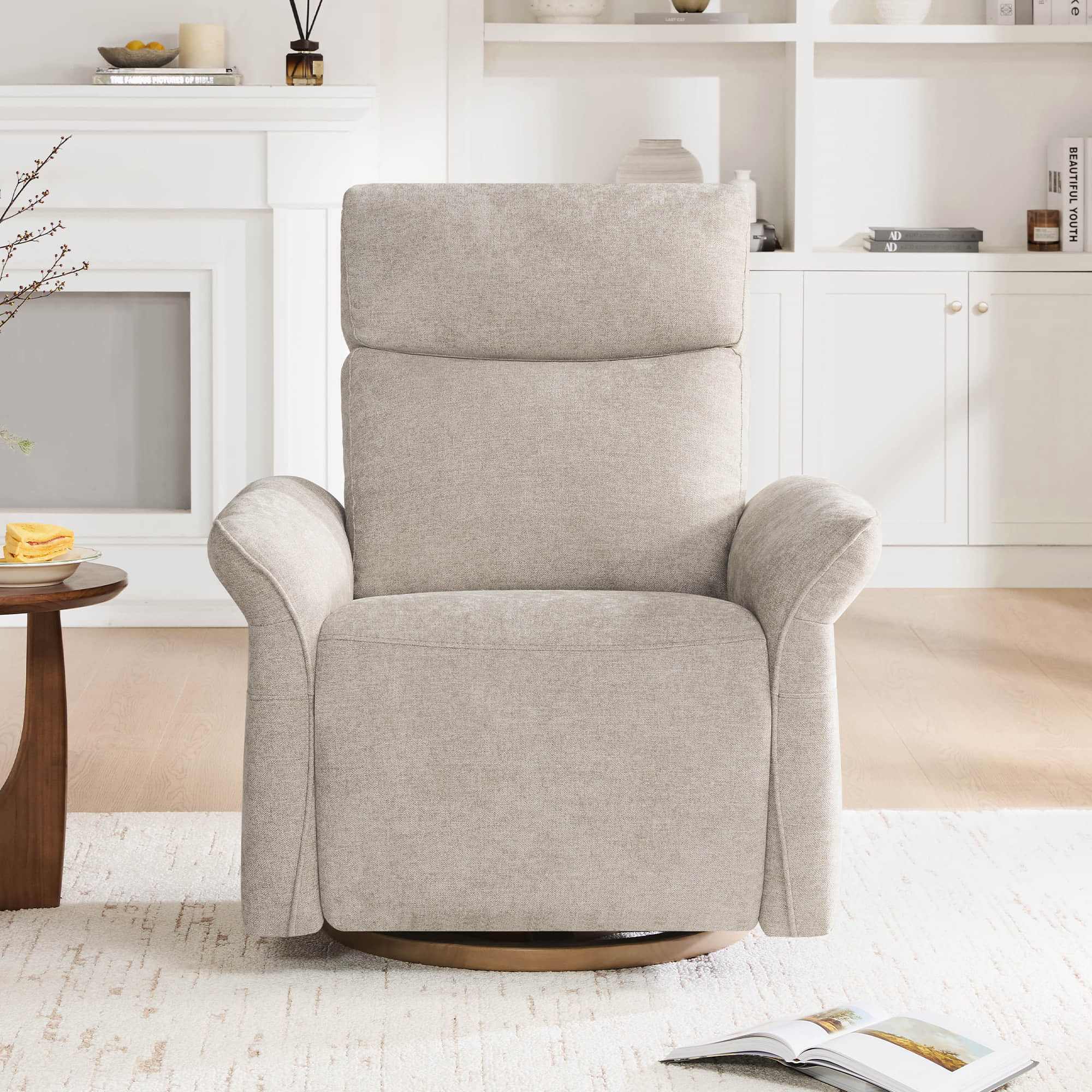 Vinca Modern Power Swivel Glider Recliner with Power Lumbar & Headrest - Image 72