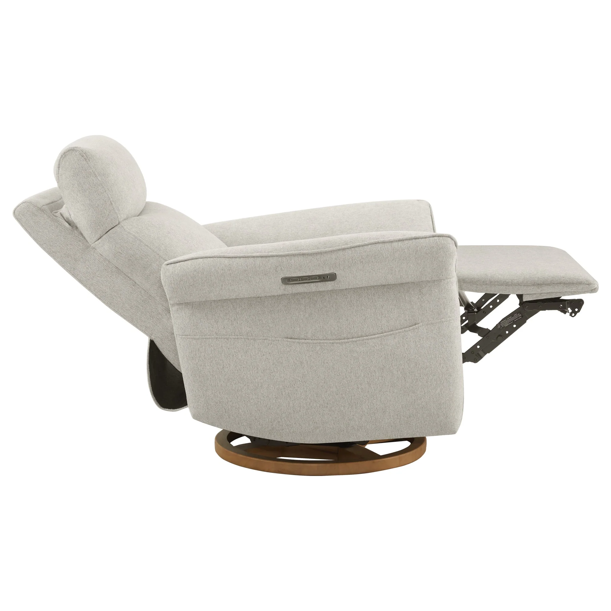 Vinca Power Swivel Nursery Glider Recliner with Power Lumbar & Headrest - Image 12