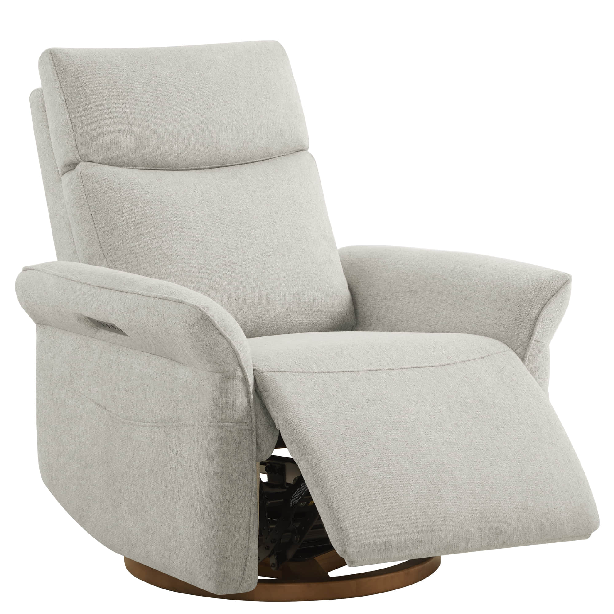 Vinca Power Swivel Nursery Glider Recliner with Power Lumbar & Headrest - Image 4