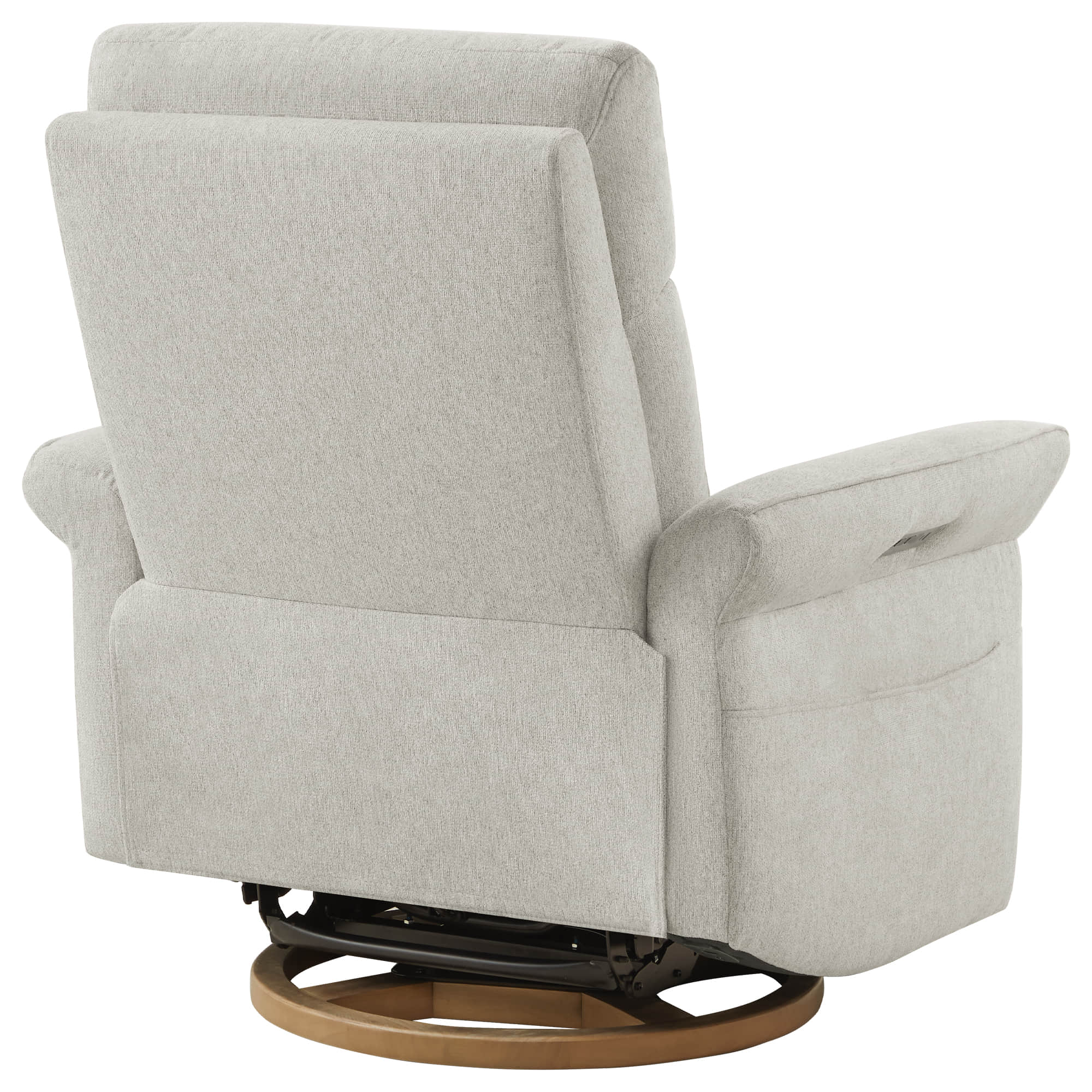 Vinca Power Swivel Nursery Glider Recliner with Power Lumbar & Headrest - Image 6