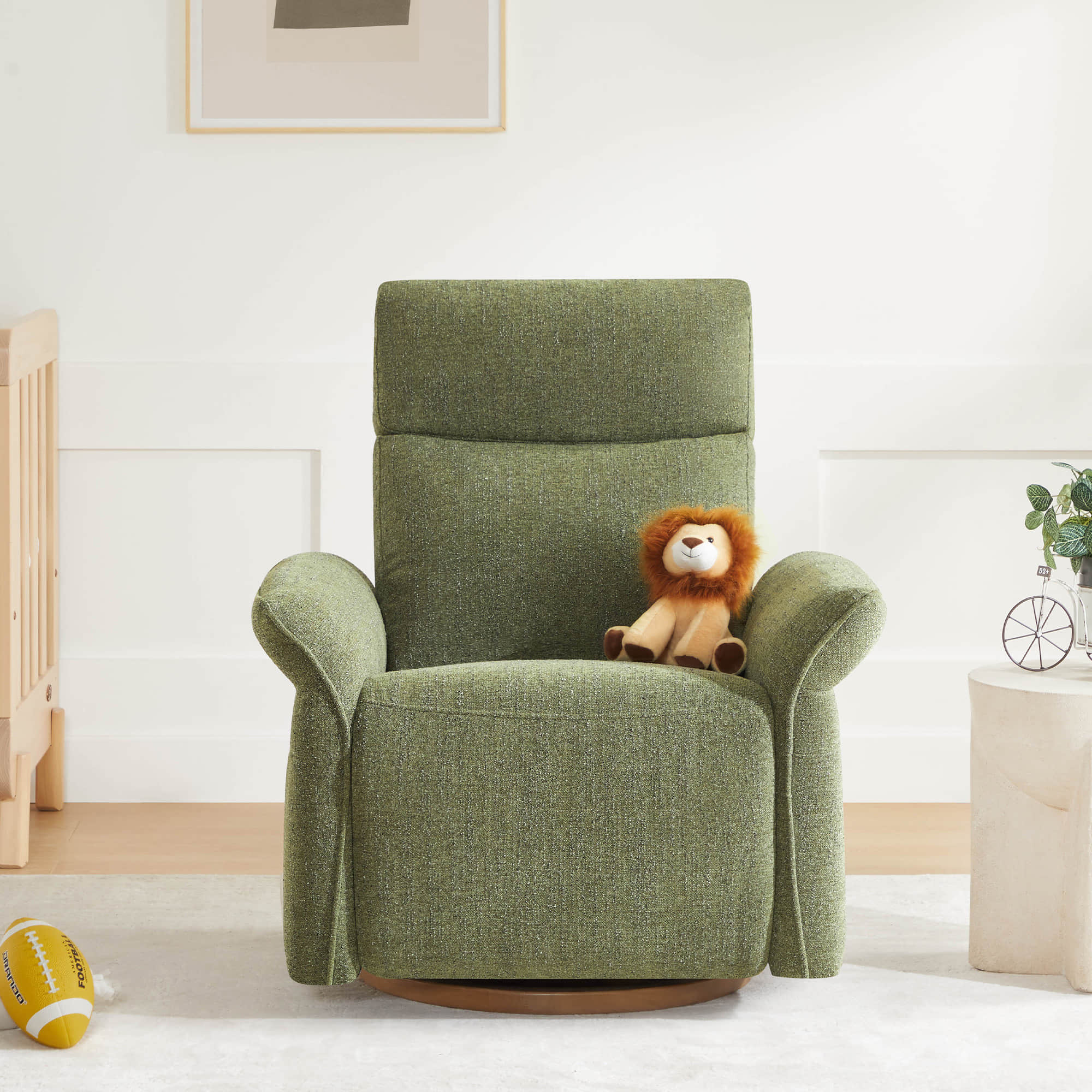 Vinca Power Swivel Nursery Glider Recliner with Power Lumbar & Headrest - Image 63