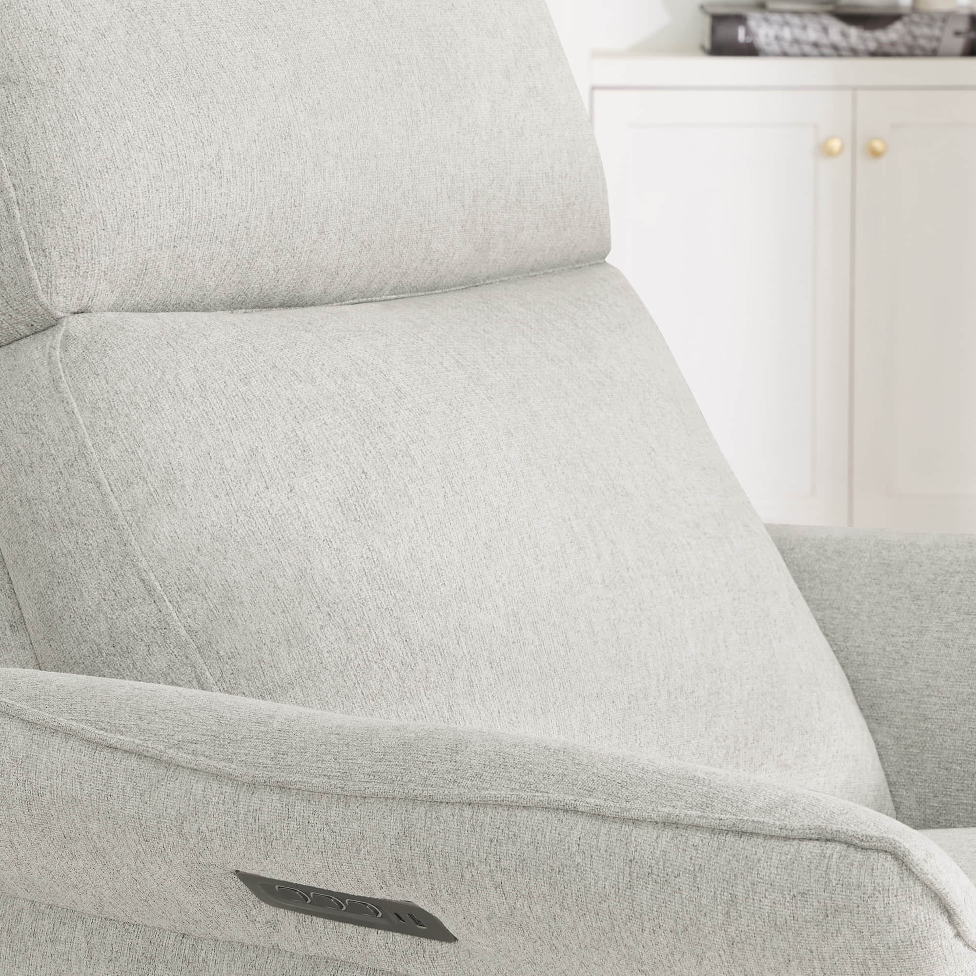 Vinca Power Swivel Nursery Glider Recliner with Power Lumbar & Headrest - Image 73