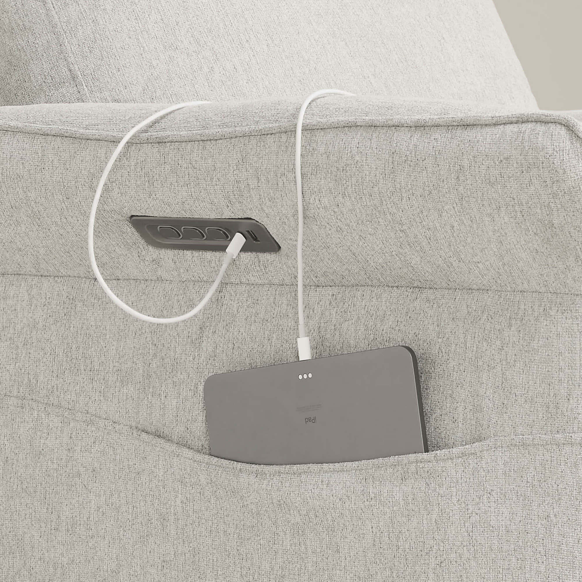 Vinca Power Swivel Nursery Glider Recliner with Power Lumbar & Headrest - Image 75